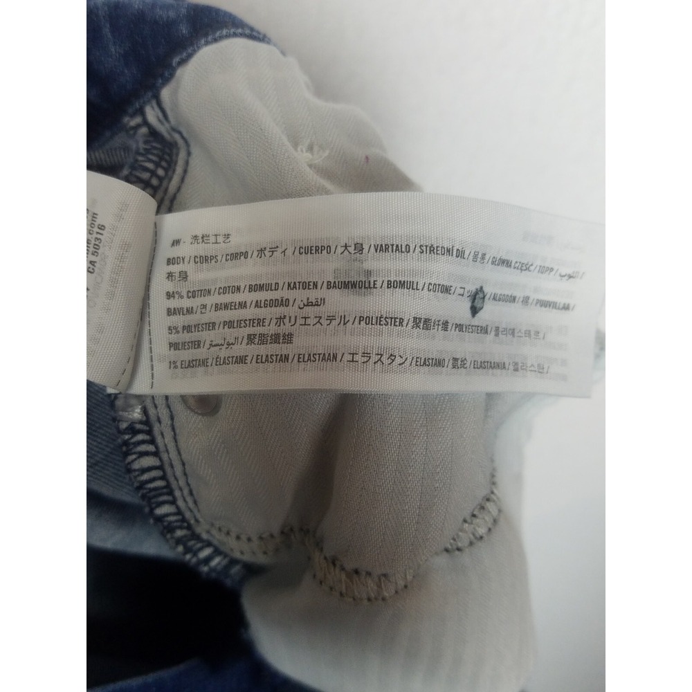 Abercrombie Fitch Jeans Womens SZ 27/4 Blue Skinny Ankle High Rise Distressed - Picture 11 of 12